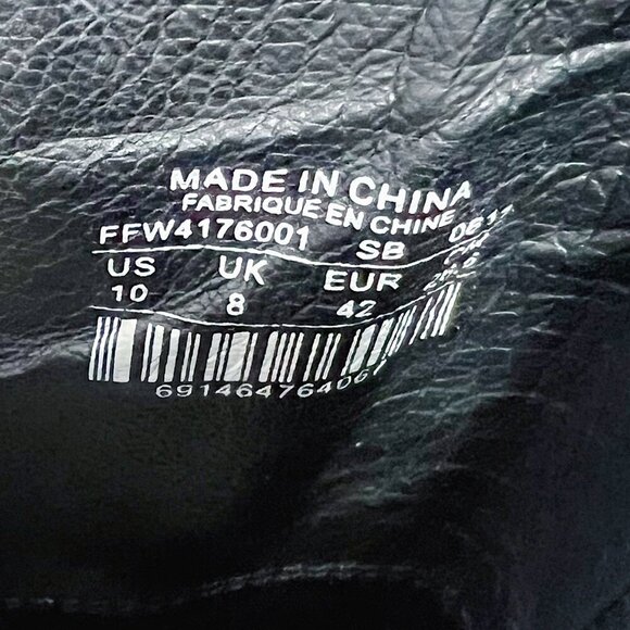 Fossil Black Pebbled Leather Riding Boots Knee High Boots Old Money Size 10 - Picture 6 of 9